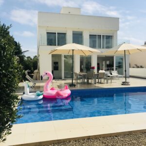vooraanzicht-villa-flamingo-terras-palmen-casasophia.nl-luxe-6 persoons-villa-costablanca-alicante-prive-zwembad